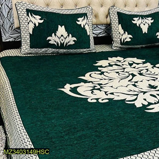 5 Pcs Velvet Jacquard Double Bedsheet Inspired By HS