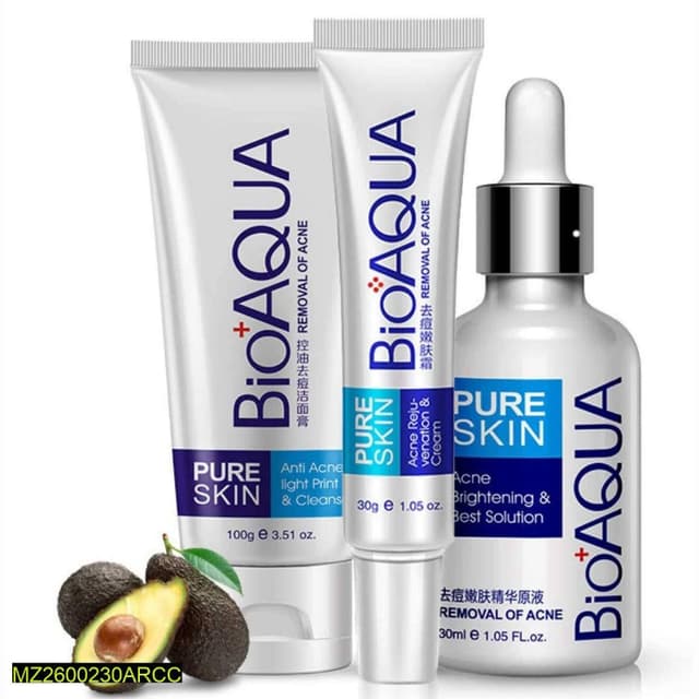 BioAqua Anti Acne set of 3 Acne Scar Removal Products